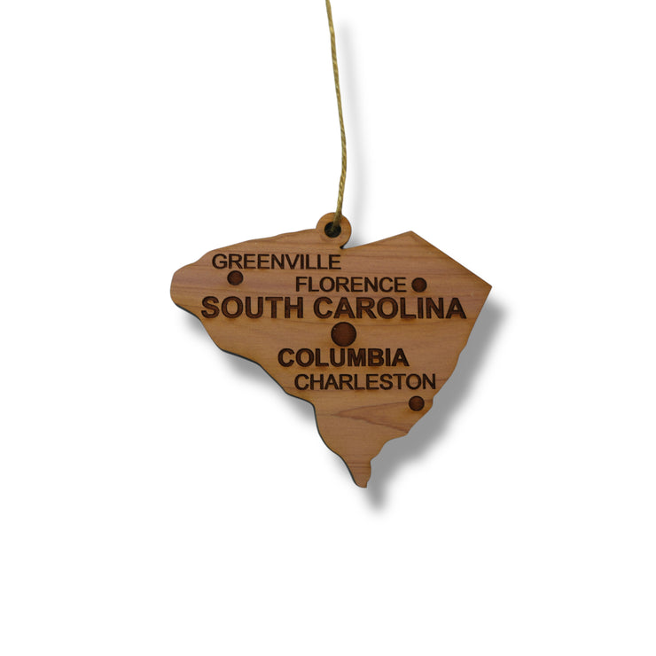 Ornament - CUSTOM - South Carolina State with Cities