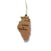 Ornament - CUSTOM - Illinois State with Cities