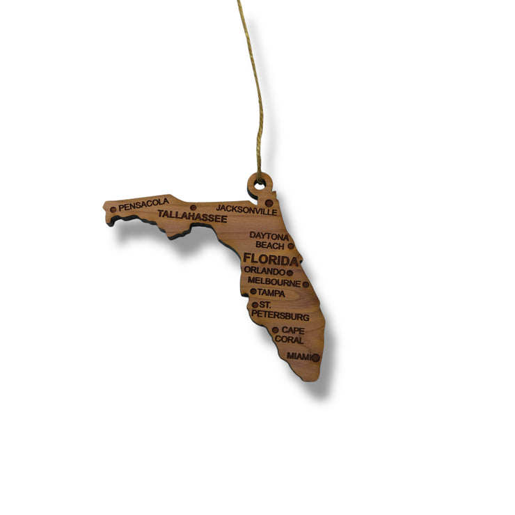 Ornament - CUSTOM - Florida State with Cities