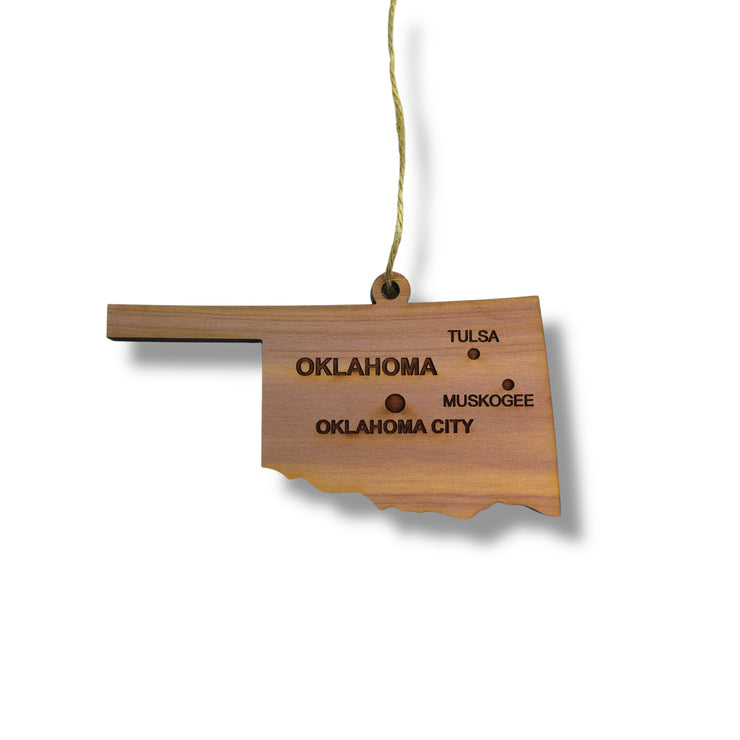 Ornament - CUSTOM - Oklahoma State with Cities