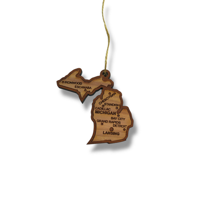 Ornament - CUSTOM - Michigan State with Cities