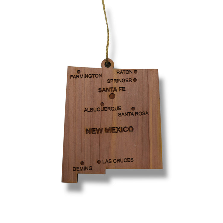Ornament - CUSTOM - New Mexico State with Cities