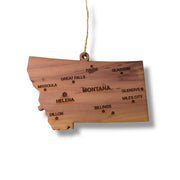 Ornament - CUSTOM - Montana State with Cities