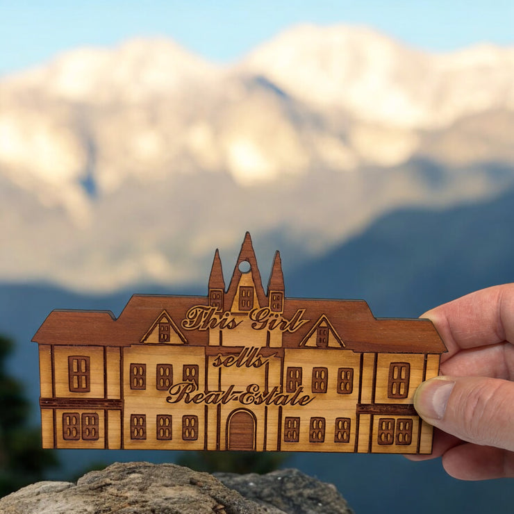This Girl Sells Real Estate HOUSE - Cedar Ornament