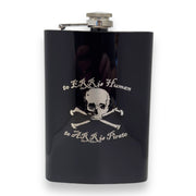 8oz BLACK To ERR Is Human To ARR Is Pirate Flask
