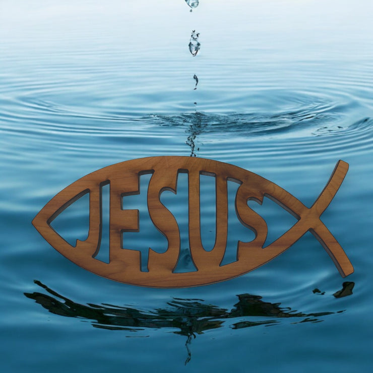 Jesus Fish - Cedar Ornament