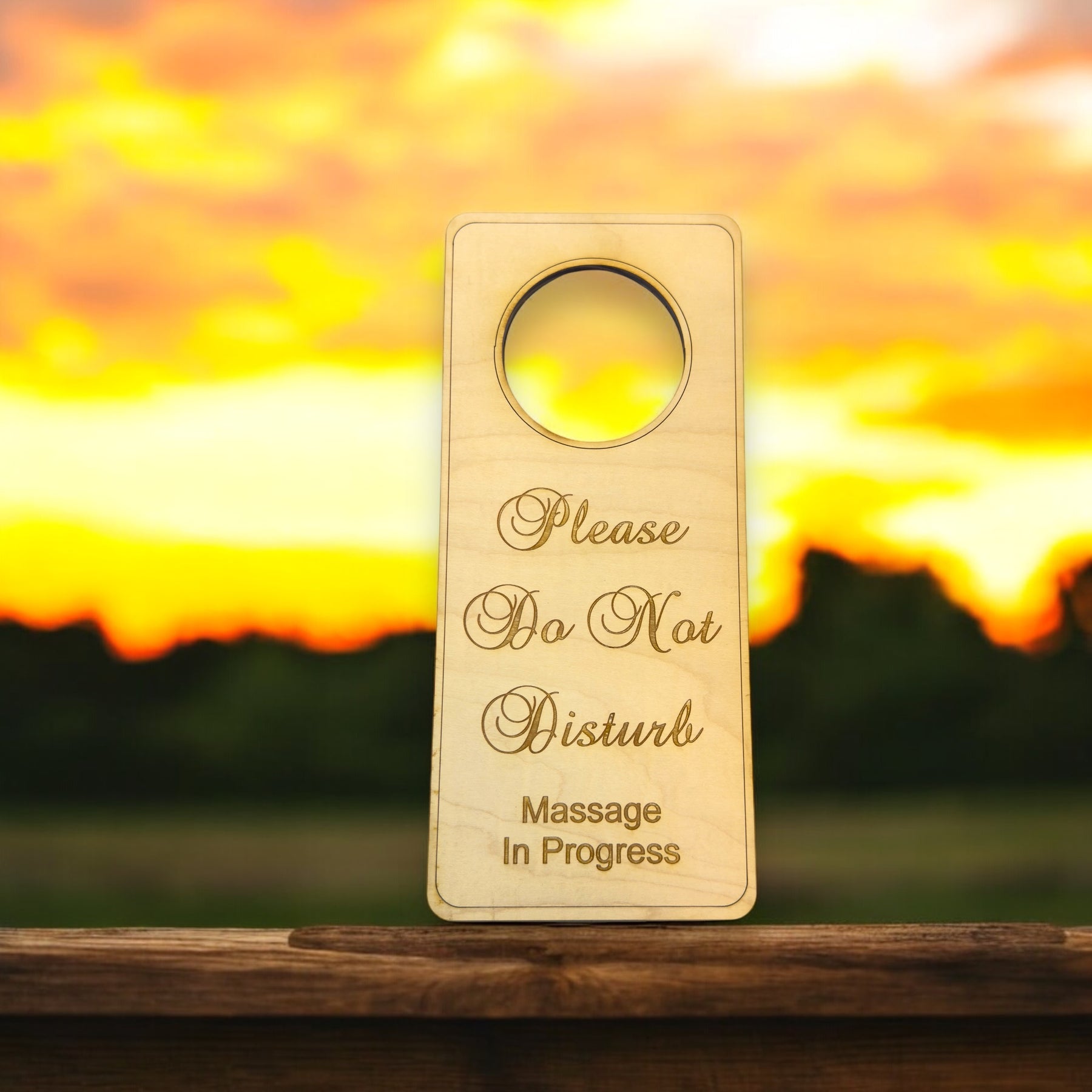 Please Do Not Disturb Massage In Progress Door sign - Wood – HipFlaskPlus