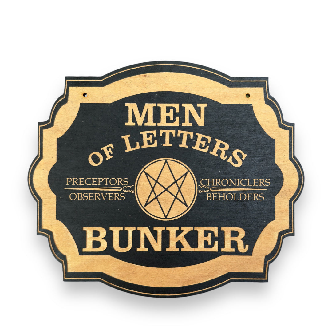 Men of Letters Bunker - Black Door Sign 10x8 Men of Letters Bunker - Black Door Sign 10x8