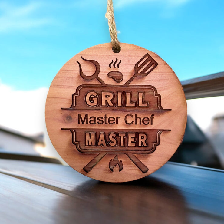 Grill Master - Cedar Ornament