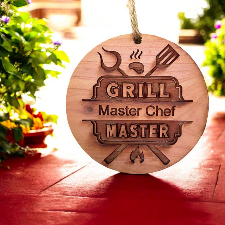 Grill Master - Cedar Ornament