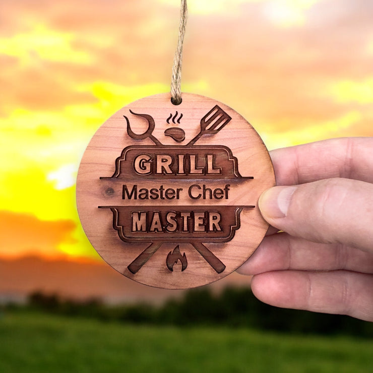 Grill Master - Cedar Ornament