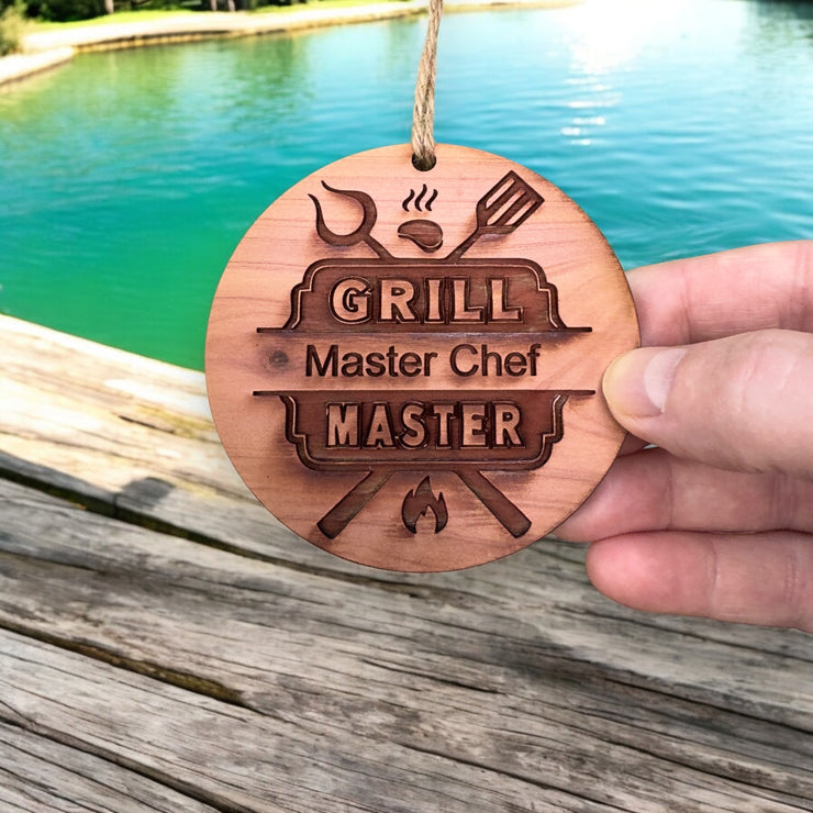 Grill Master - Cedar Ornament