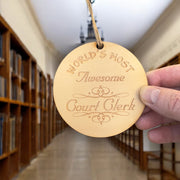 Worlds most Awesome Court Clerk - Ornament