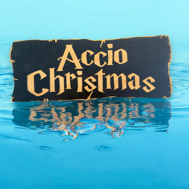 Accio Christmas - BLACK Sign 4x8