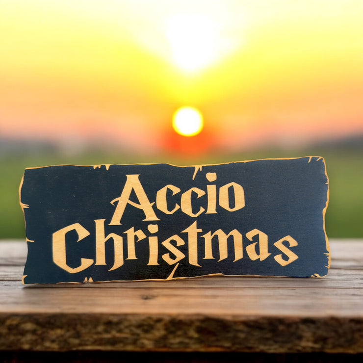 Accio Christmas - BLACK Sign 4x8