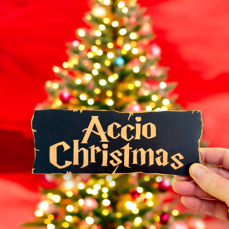 Accio Christmas - BLACK Sign 4x8