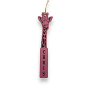 Bookmark - Personalized LEATHER Giraffe