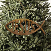 Jesus Fish - Cedar Ornament