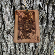 King of Diamonds Card - Cedar Ornament