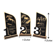 Award - Trophy - PERSONALIZED - Horse - 1st 2nd 3rd Place - 9x5 Inches