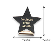 Award - CUSTOM - Employee Of The Month Star with STAND