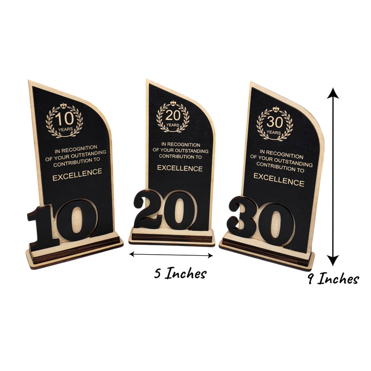 Award - Trophy - CUSTOM - Anniversary Year - 9x5 Inches