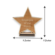 Award - CUSTOM - Employee Of The Month Star with STAND