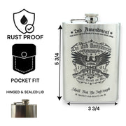8oz - Stainless Steel - 2nd Amendment