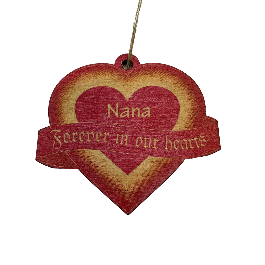 Ornament - Forever in our Hearts - Raw Wood 3x3in Ornament - Forever in our Hearts - Raw Wood 3x3in