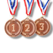 Award - PERSONALIZED 1st 2nd & 3rd Place Standard Medals - Cedar