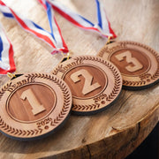 Award - PERSONALIZED 1st 2nd & 3rd Place Standard Medals - Cedar