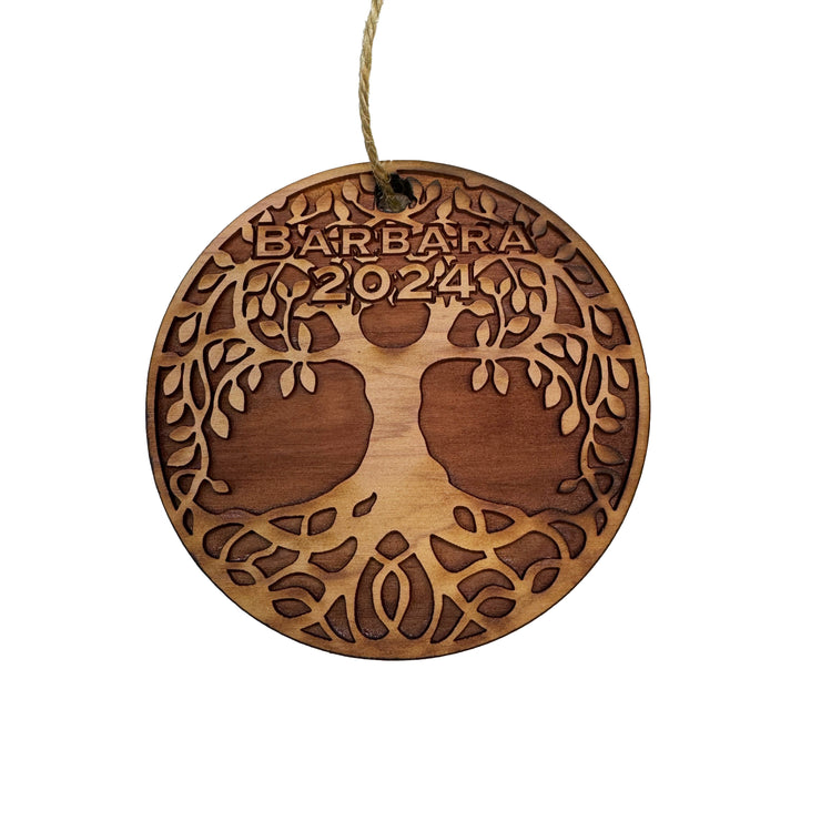 Personalized Celtic Tree of Life - Cedar Ornament