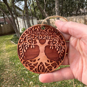 Personalized Celtic Tree of Life - Cedar Ornament