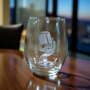 15oz Stemless Wine Glass -  Microphone