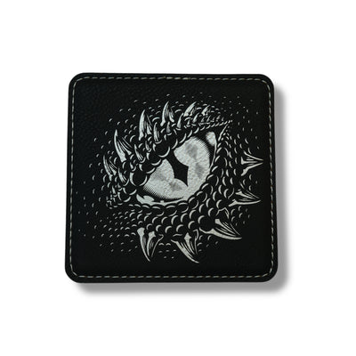 Coaster - Dragons Eye - SET OF 2 - Leather or Stitched Cork