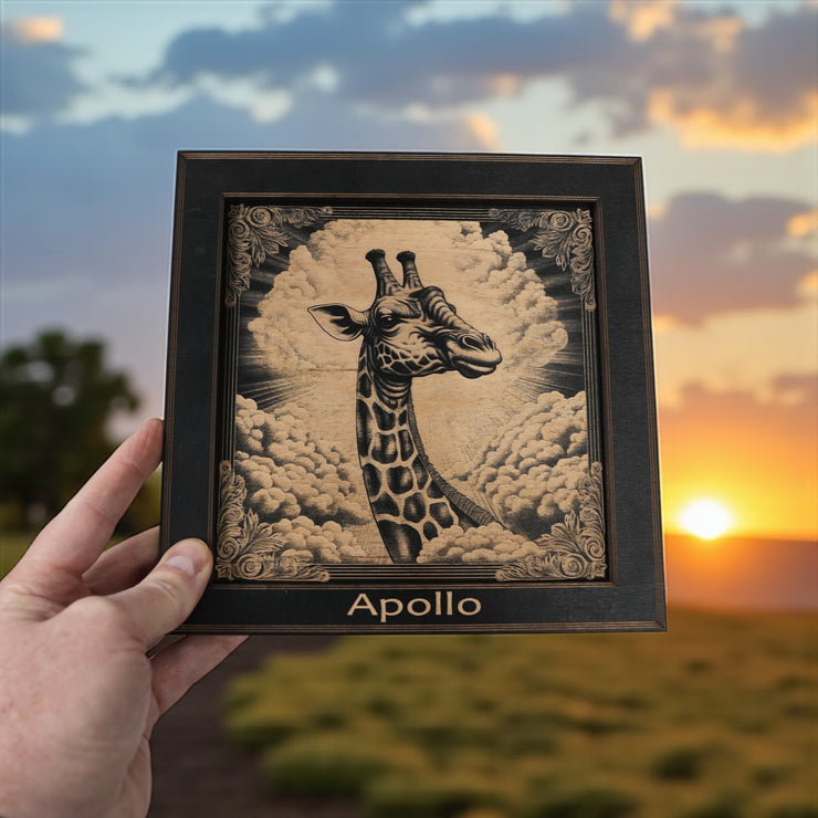Framed Art - PERSONALIZED - CUSTOM - Giraffe