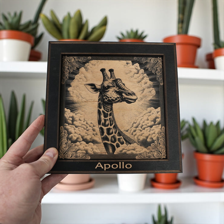 Framed Art - PERSONALIZED - CUSTOM - Giraffe