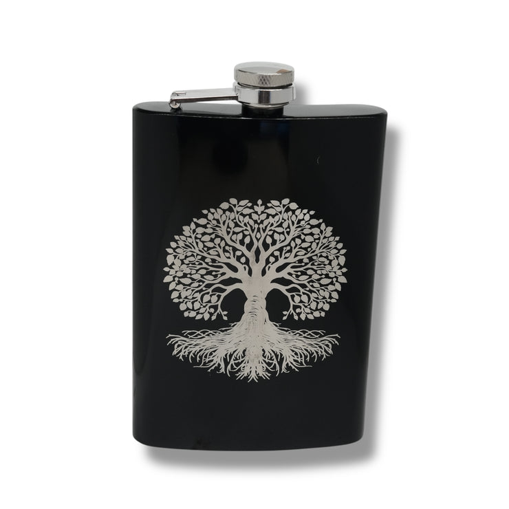 8oz - CUSTOM - Celtic Tree of Life Flask