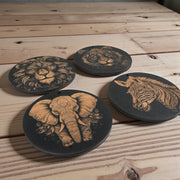 Ornament - Black - Fancy Animals SET of 4