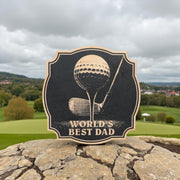 Sign - Black - Worlds best dad Golf