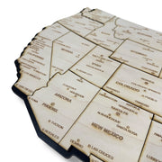 Detailed 50 State map with cities Puzzle - 26x18 Inches - 52 Piece Wood