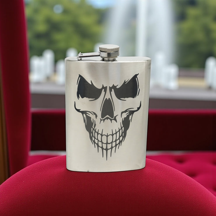 8oz Evil Skull Stainless Steel Flask