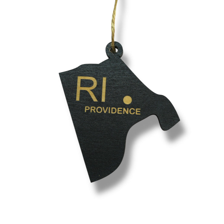 Ornament - CUSTOM - Rhode Island State with Cities