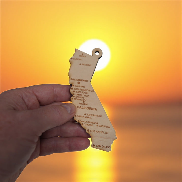 Ornament - CUSTOM - California State with Cities