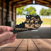 Ornament - Black - Kentucky with Horses