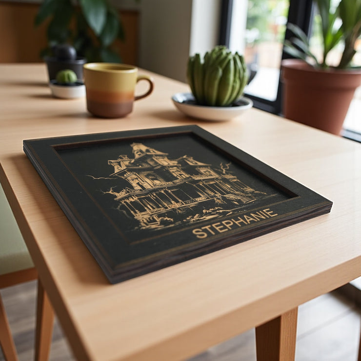 Framed Art - PERSONALIZED - CUSTOM - Haunted Mansion - Halloween