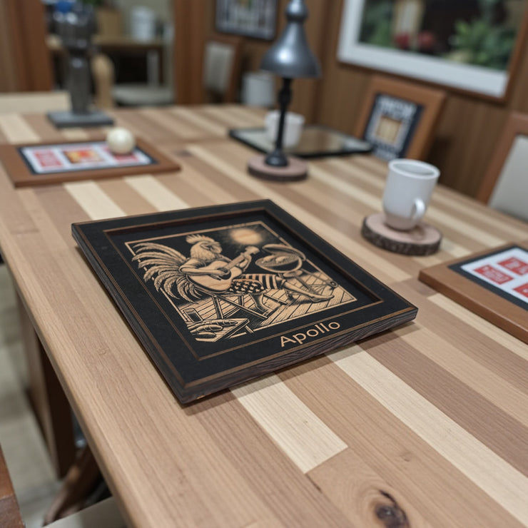 Framed Art - PERSONALIZED - CUSTOM - Rooster BBQ Guitar