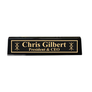 Desk Wedge Name Plate - PERSONALIZED - Viking Protection Rune - 11 Inches