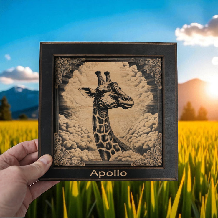 Framed Art - PERSONALIZED - CUSTOM - Giraffe