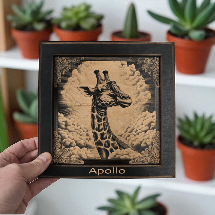 Framed Art - PERSONALIZED - CUSTOM - Giraffe